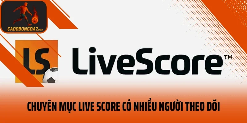Chuyên mục Live Score có nhiều người theo dõi